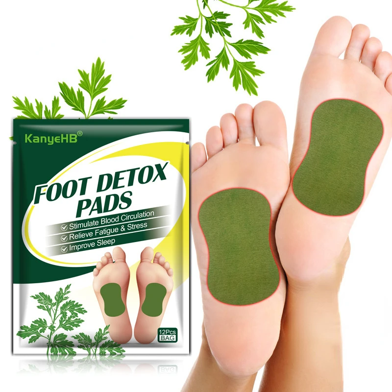 Wormwood Foot Detox Pads Heel Fatigue Pain Relieving Plaster Relieve Stress Detoxification Help Sleeping Patches