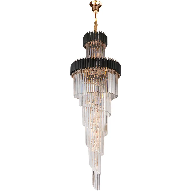 

Simple Hanging Decorative Ceiling Pendant Lights Crystal Chandelier Black Luxury Modern Led Chandelier Lamp Home Ceiling Lights