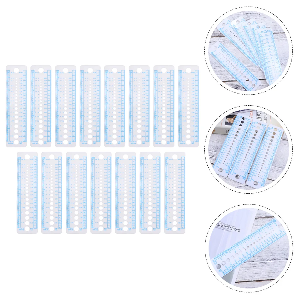 

Gauge Knitting Ruler Needle Sewing Measuretool Rulersreusable Template Crochet Size Portable Convenient Resistant Wear Accessory