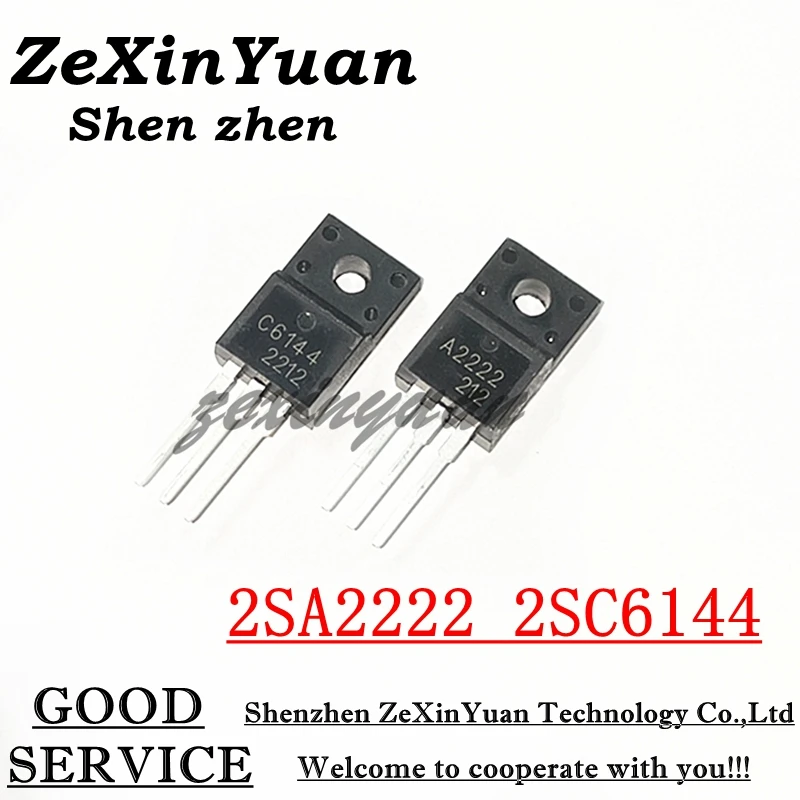 20 шт./лот Новый 2SA2222 и 2SC6144 TO-220F (10 x A2222 + 10 x C6144) кремниевый PNP силовой транзистор