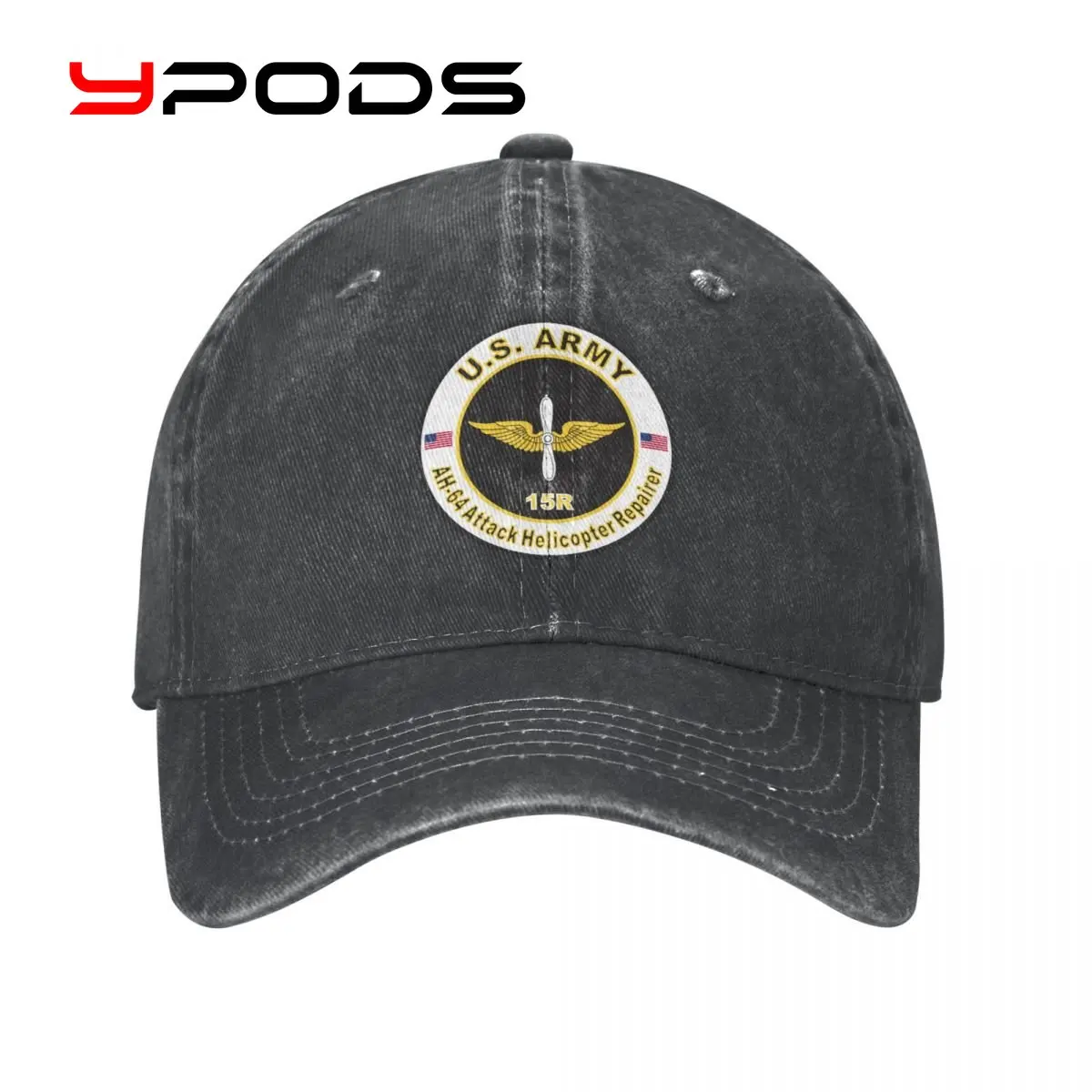 

U.S. Army MOS 15R AH-64 Attack Helicopter Repairer Vintage Baseball Cap Washable Cotton Adjustable Cap