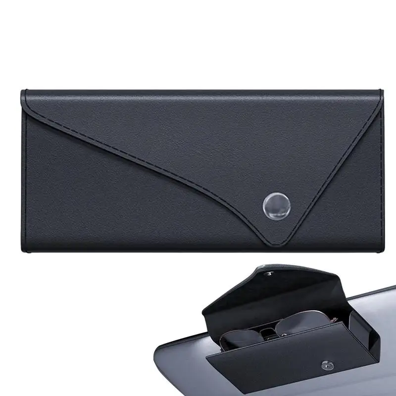 

Car Eyeglass Holder Universal Automotive Eyeglasses Organizer Box PU Leather Anti-Scratch Sun Visor Accessories Glasses Box