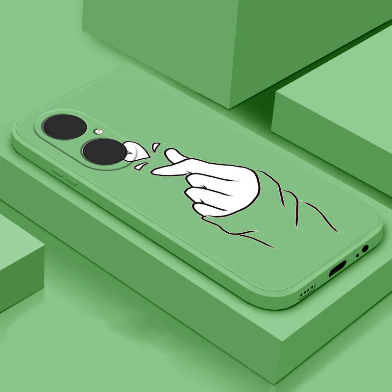 

Straight Edge For HUAWEI P50 Case Straight Side Silicone Liquid Soft Shell For HUAWEI P50 Case