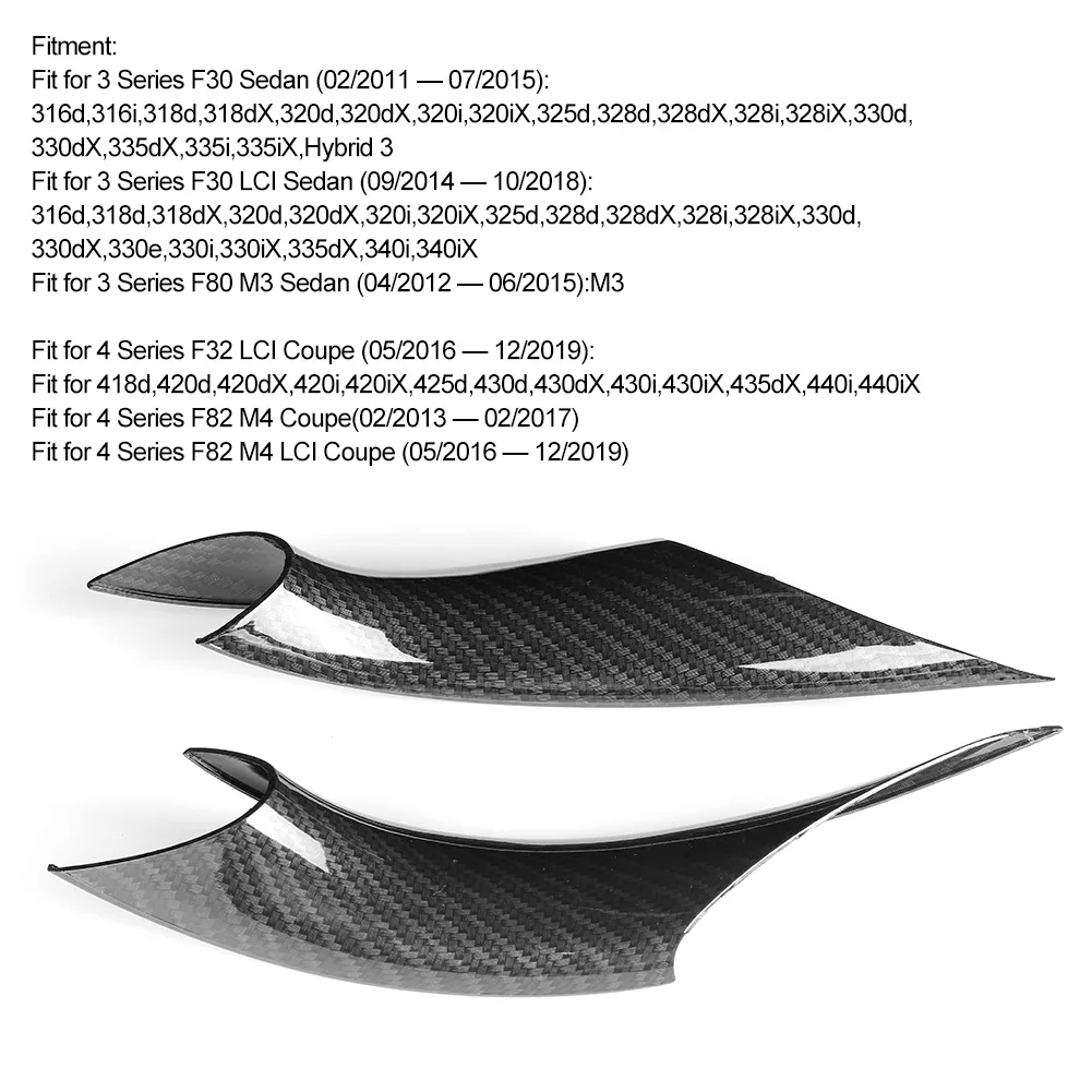 wa osłona klamki wewnętrznej z włókna węglowego pasuje do serii 3 4 F30 F80 F82 F33 Wykończenie