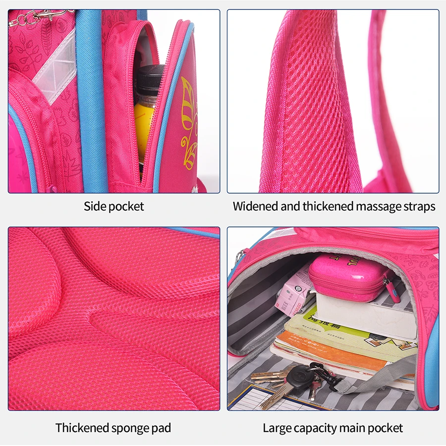 Children 3D Orthopedic School Bags For Girls Owl Pattern Kids Satchel Primary Backpack Grade 1-3 Schoolbag knapsack Sac Mochila