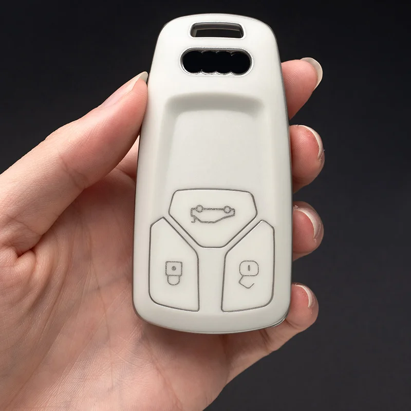 

Soft TPU Car Remote Key Case Cover Shell For Audi A4 B9 A5 A6 8S 8W Q5 Q7 4M S4 S5 S7 TT TTS TFSI RS Protector Fob Keyless