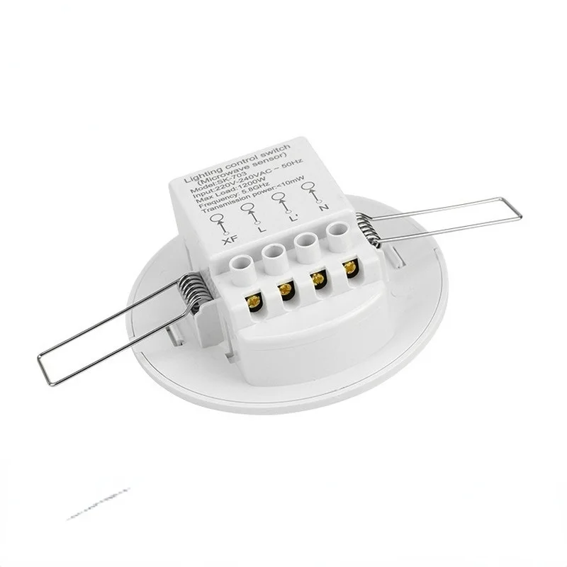

110-240V Microwave Motion Detector Light Switch Ceiling Recessed Adjustable Induction Switch Ceiling Motion Sensor