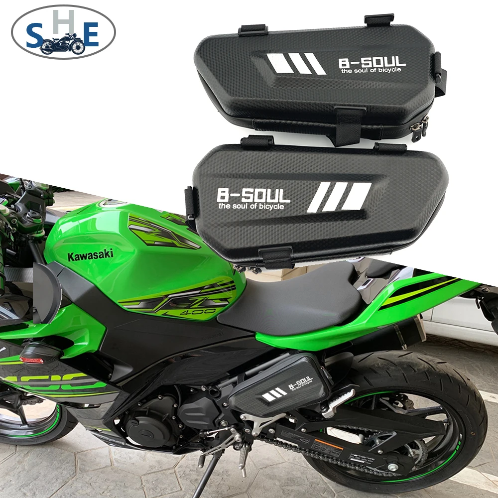 

For Kawasaki Ninja 250 300 400 650 1000 NINJA650 NINJA1000 Motorcycle Retrofit Waterproof Triangle Bag Side Package Toolbox Kit
