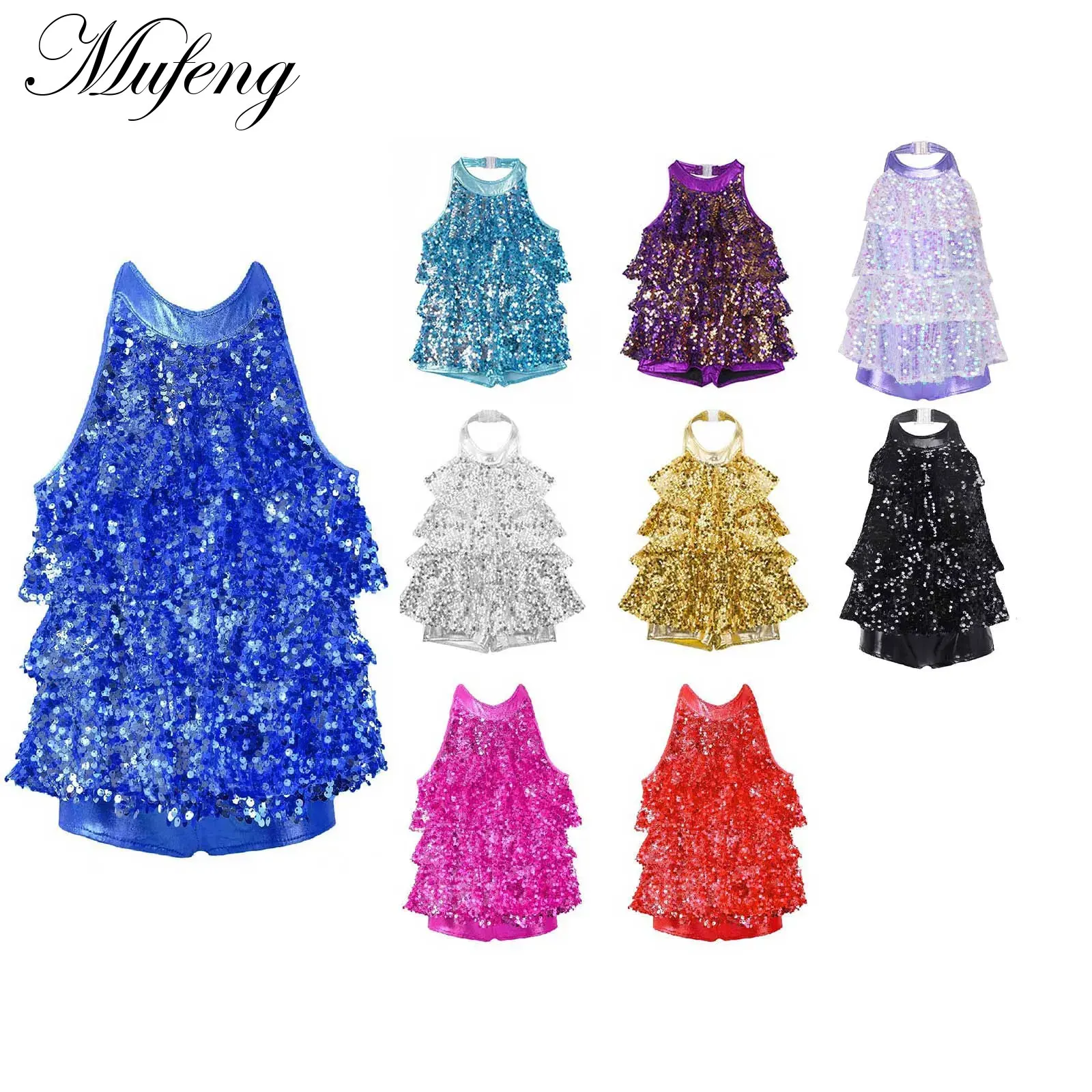 Современные джазовые танцевальные костюмы для девочек-подростков сценические