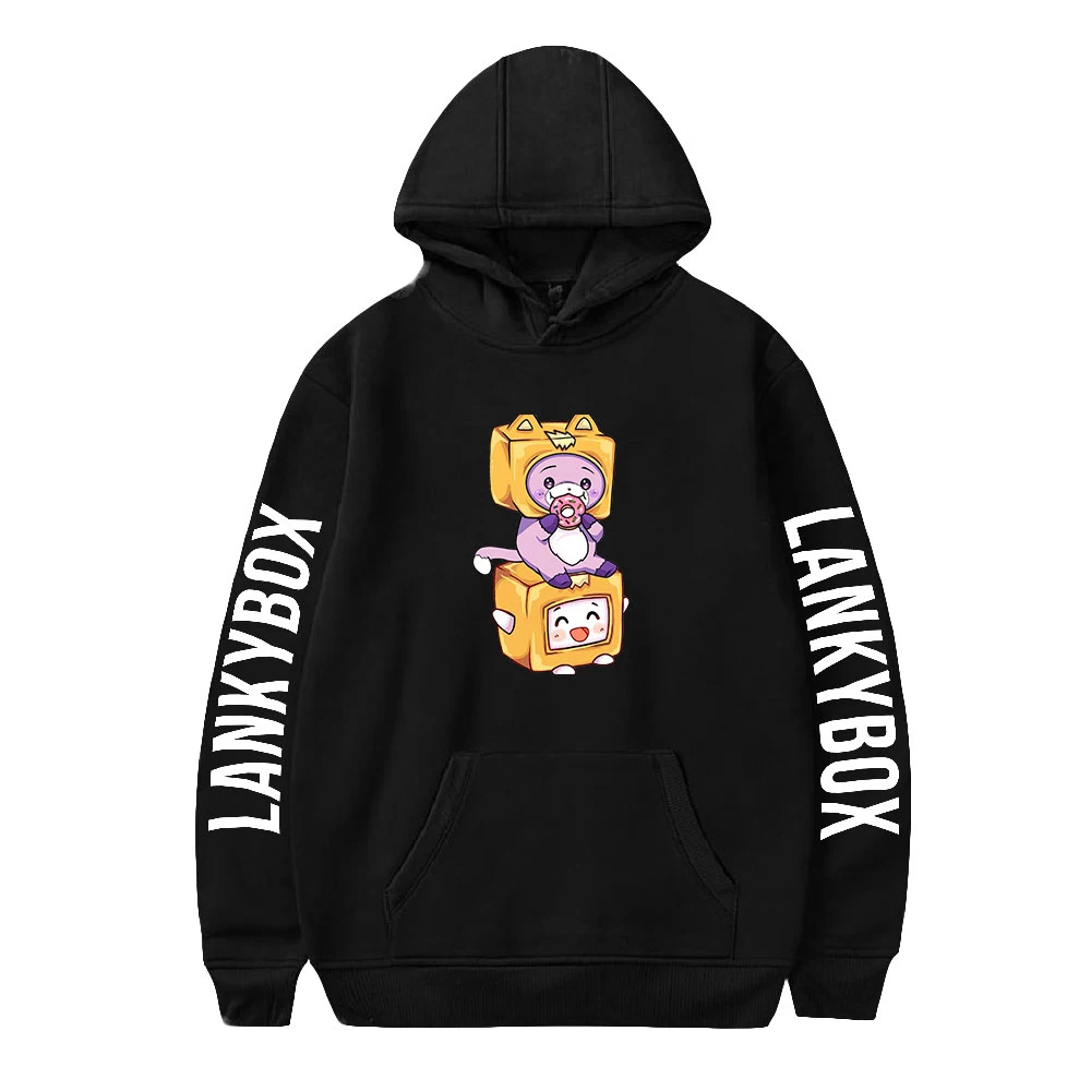 

Anime Lankybox 2D Kawaii Hoodies Women Men Long Sleeve Pullover Hooded Sweatshirts Hot Sale Fashion Streetwear Clothes Pullover
