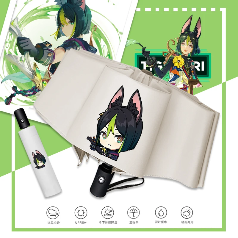 Модный складной зонт для косплея Game Genshin Impact Collei солнцезащитный зонтик Hutao