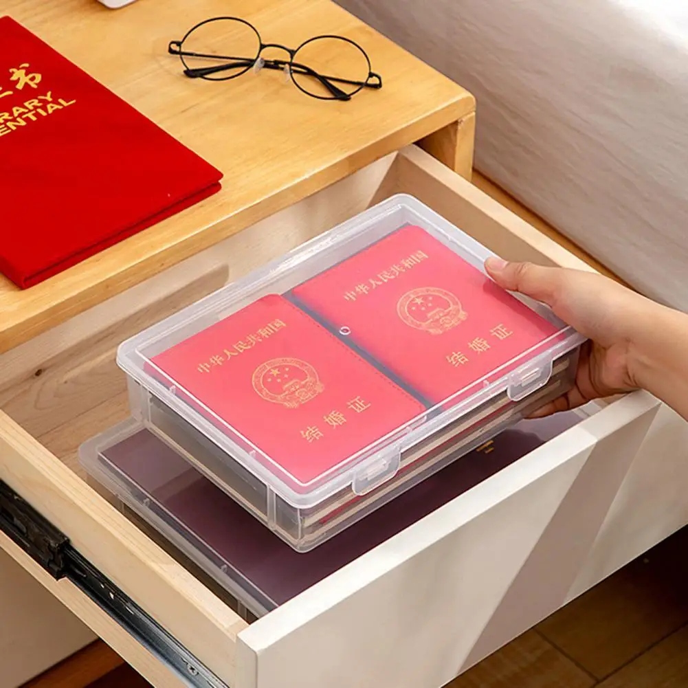 

PP Helpful Wide Application File Paper Storage Case Stackable File Storage Box Reusable for Safe