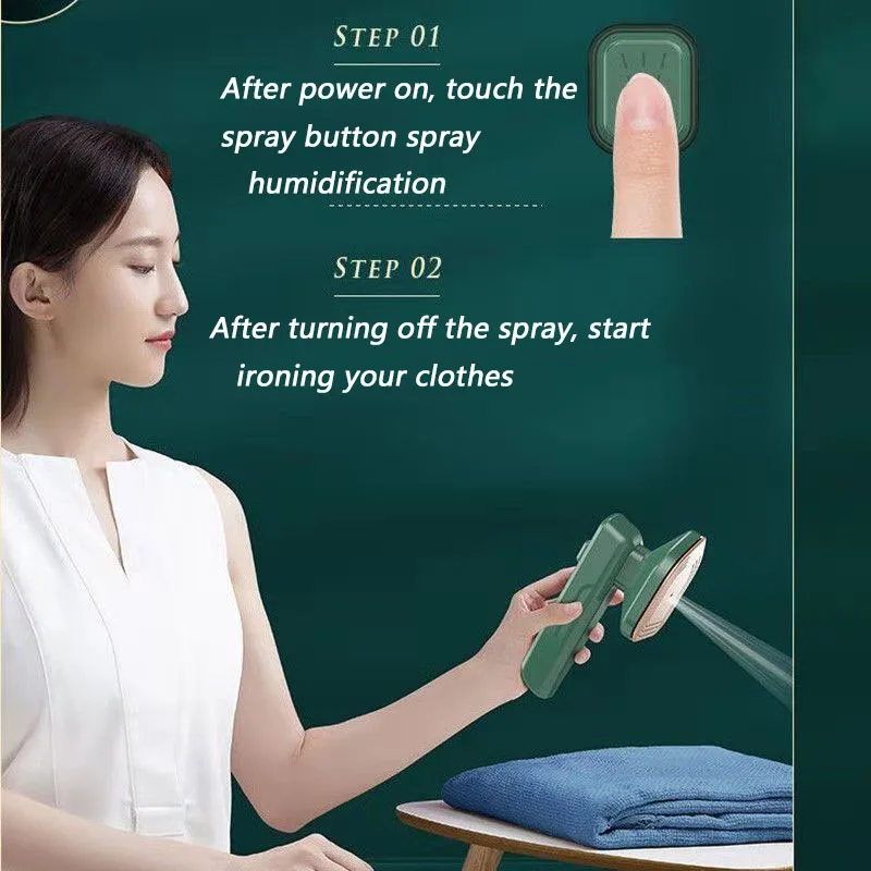 

X-House Micro Steamer Iron Fast Heat Mini Machine Portable Steam Handheld Garment for Clothes