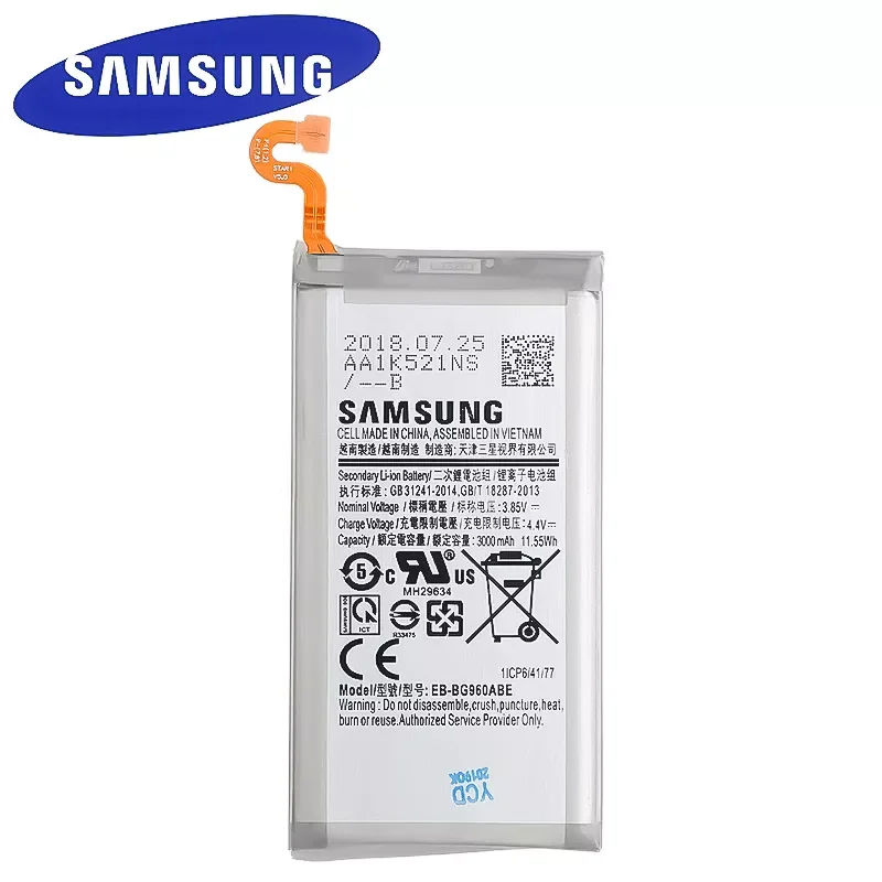 

Original Replacement Phone Battery For Galaxy S9 G9600 SM-G960F SM-G960 G960F G960 EB-BG960ABE Phone Battery 3000mAh