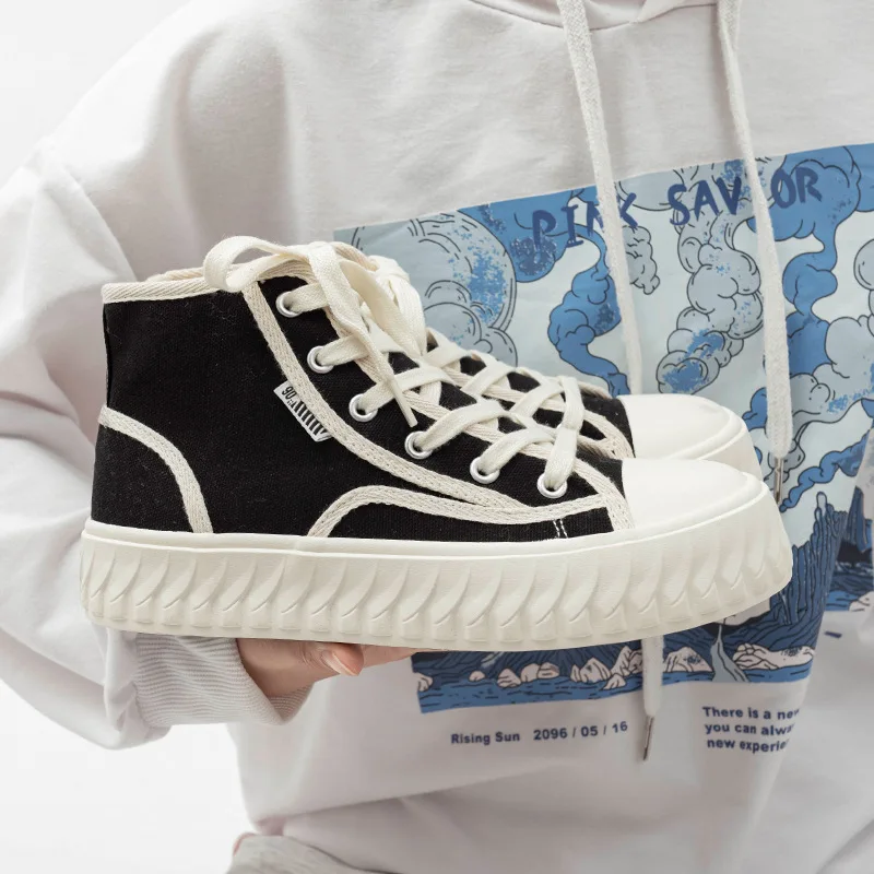 1970's classic retro high top plush canvas shoes for students in South Korea 2022 New Versatile Winter Warm Cotton Boots