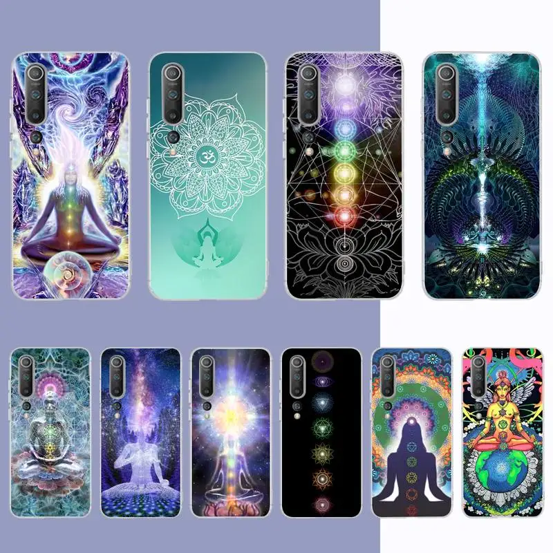 

YNDFCNB Mandala Chakra Insist Yoga Phone Case for Samsung S21 A10 for Redmi Note 7 9 for Huawei P30Pro Honor 8X 10i cover