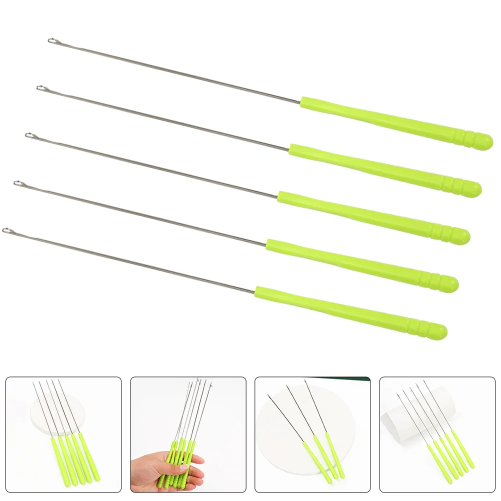 5 шт. иглы для вязания крючком наборы плетения свитера волос взрослых инструмент