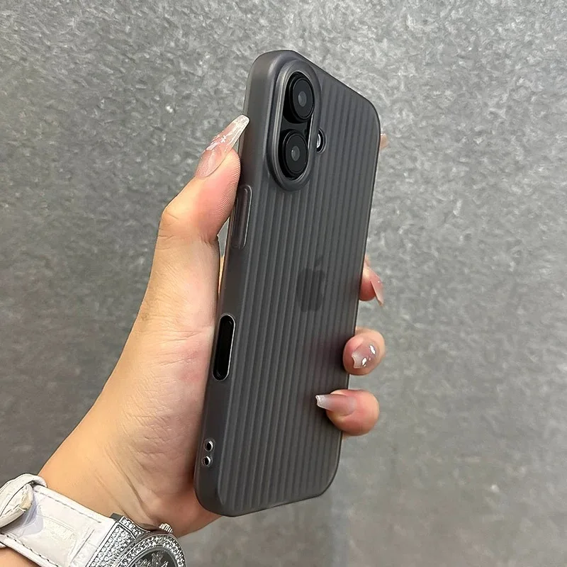 Матовый гофрированный прозрачный чехол для телефона iPhone 14 15 16 плюс 13 12 Pro Max 11