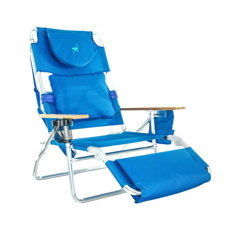 

Reclining Aluminum Beach Chair - Blue,Wood, Fabric60.76 X 28.10 X 39.73 Inches