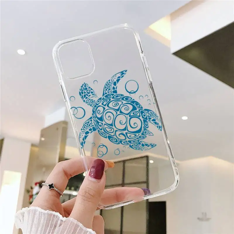 Прозрачный мягкий чехол для телефона с изображением черепахи океана iphone 11 13 12 14 x