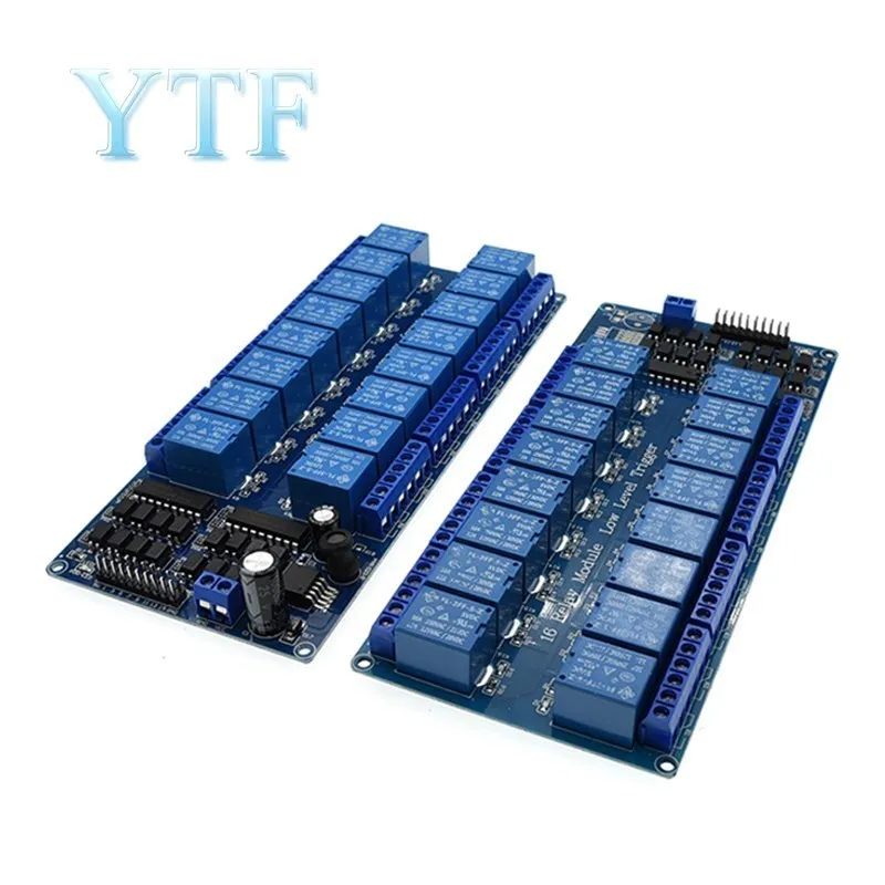 

16 channel board 5V 12V LM2596 relay module with the protective tape power optocoupler