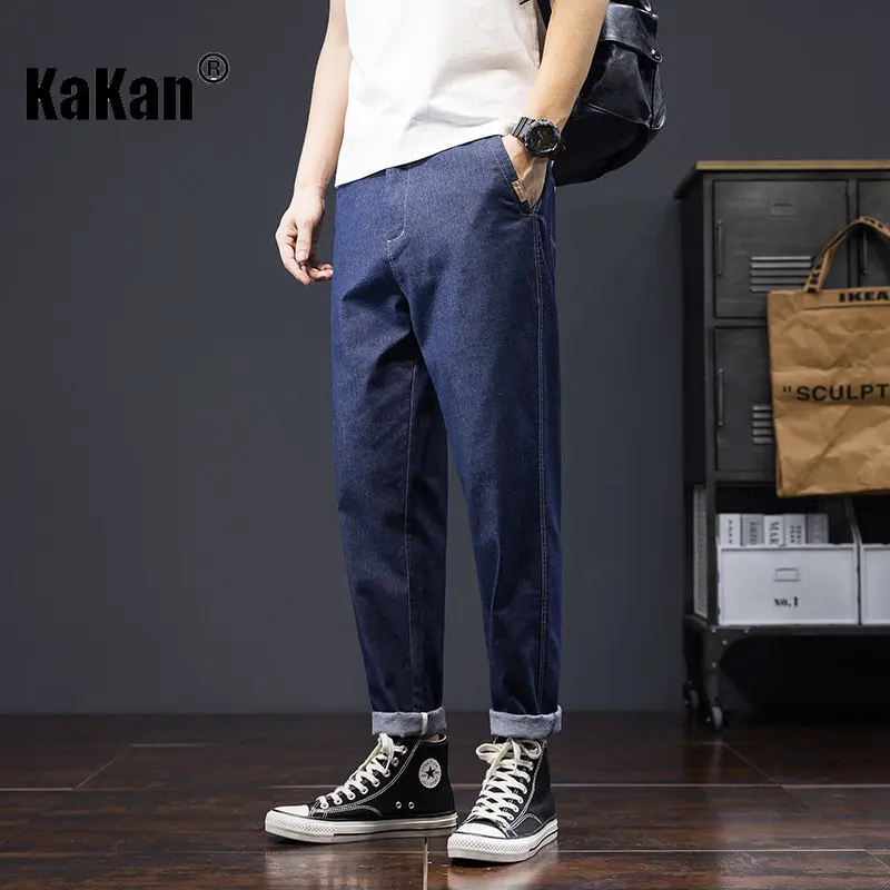 Kakan - European and American Summer New Loose Fitting Jeans for Men, Thin Blue Leggings Jeans K020-6818