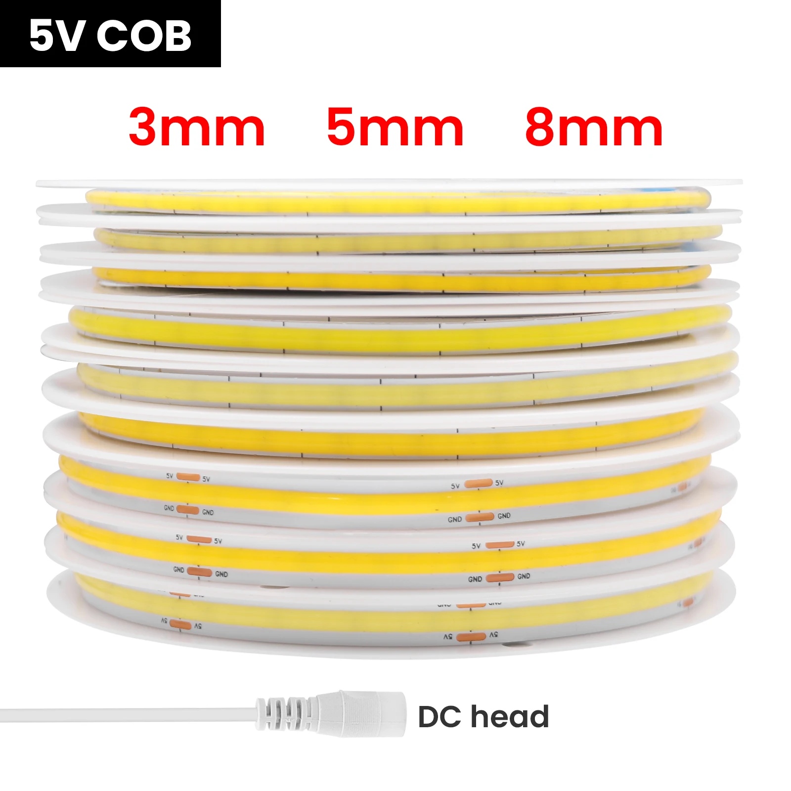 

Светодиодная лента XUNATA 320LED/м COB 3/5/8 мм