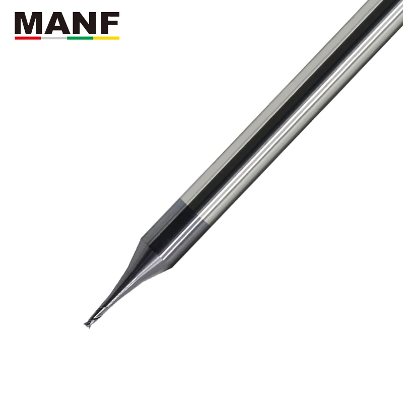 

MANF U-образная канавка с 2 канавками 0,3, 0,4, 0,6, 0,9, фрезы малого диаметра, Концевая фреза из карбида вольфрама, обрабатывающий центр с ЧПУ