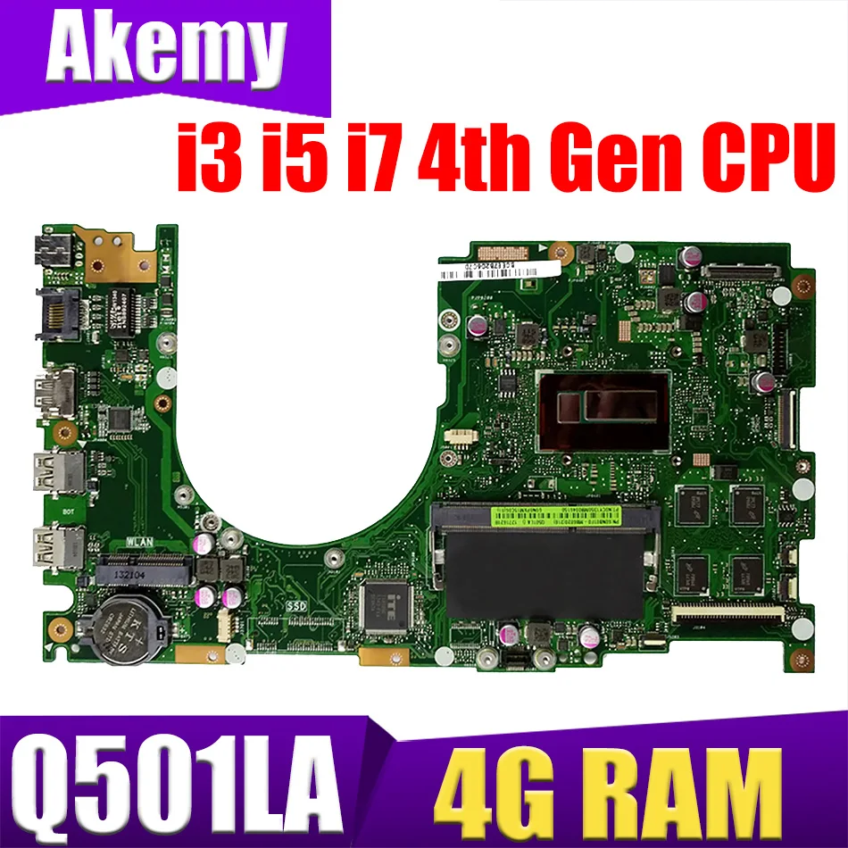 

Материнская плата Q501LA с 4 Гб ОЗУ для ноутбука ASUS Q501 Q501L Q501LA