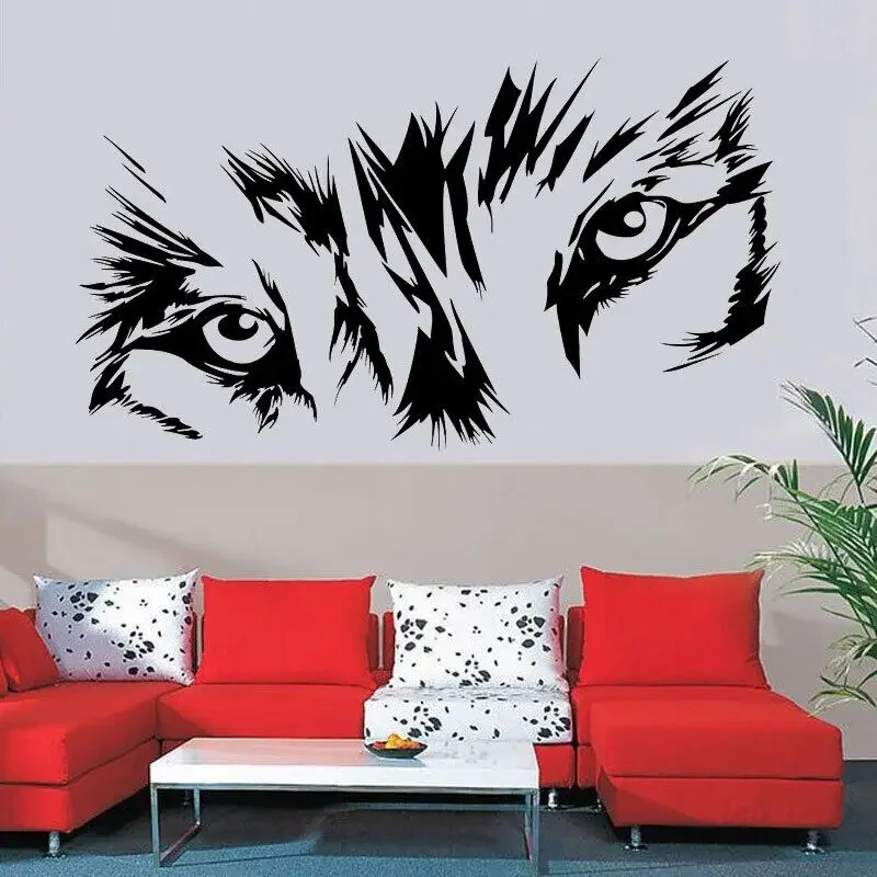 Волк Лицо Наклейка на стену Животные Виниловые наклейки Декор гостиной