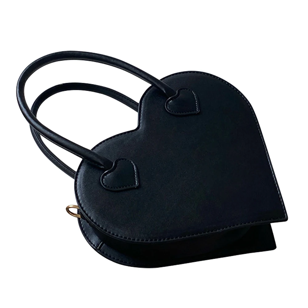 Fashion Design Women's Shoulder Bag Vintage Cool Girls Love Heart Handbags Retro Female Black Small Tote Purse Messenger Bags