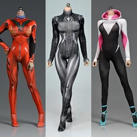 16 scale female soldier sexy stretch 3d printing hoodied slim bodysuit clothes model for 12 inch tbl action figure body dolls