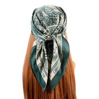 2022 fashion imitated silk scarf ladies outdoor print luxury neck hair decorate headband scarf outdoor small kerchief soft wrap