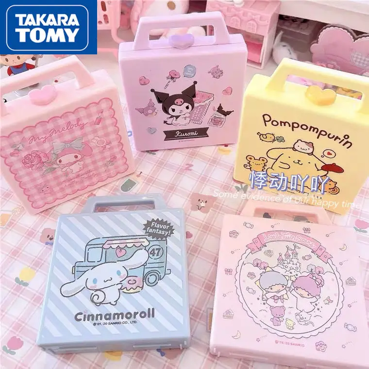 

TAKARA TOMY, милый Контейнер для хранения Hello Kitty, Органическая Коробка Для Хранения Драгоценностей из хлопка