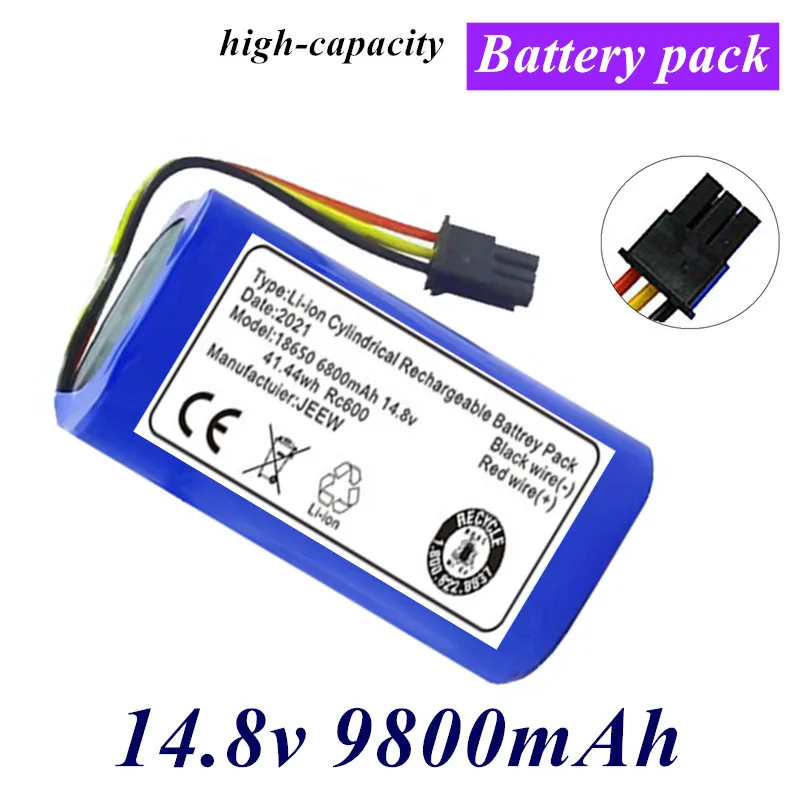 

2022 New 14.8V 6800mAh Robot Vacuum Cleaner Battery Pack for 360 S5 S7 T90 Robotic Vacuum Cleaner Replacement Batteries capacity