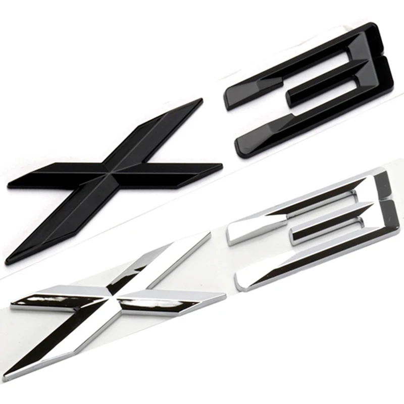 

3D ABS черные хромированные Автомобильные буквы значок заднего багажника X3 логотип для X3 F25 наклейка эмблема X3 E83 F25 G01