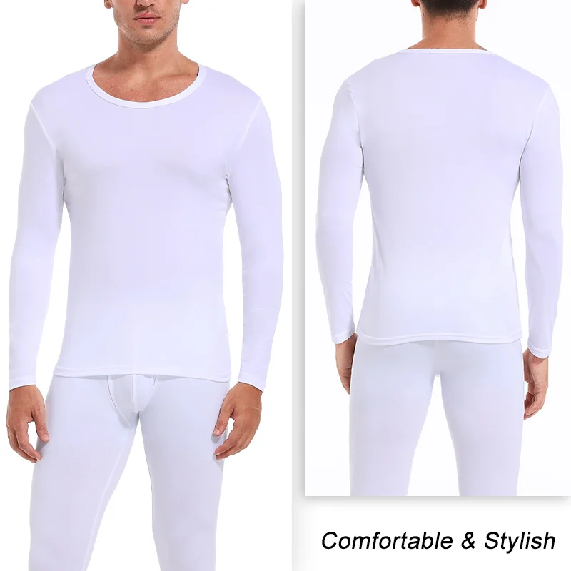 Premium Thermal Underwear for Men Ultra Soft Long Johns Fleece Lined Warm Base Layer Mens Thermals top and Bottom Set of 2