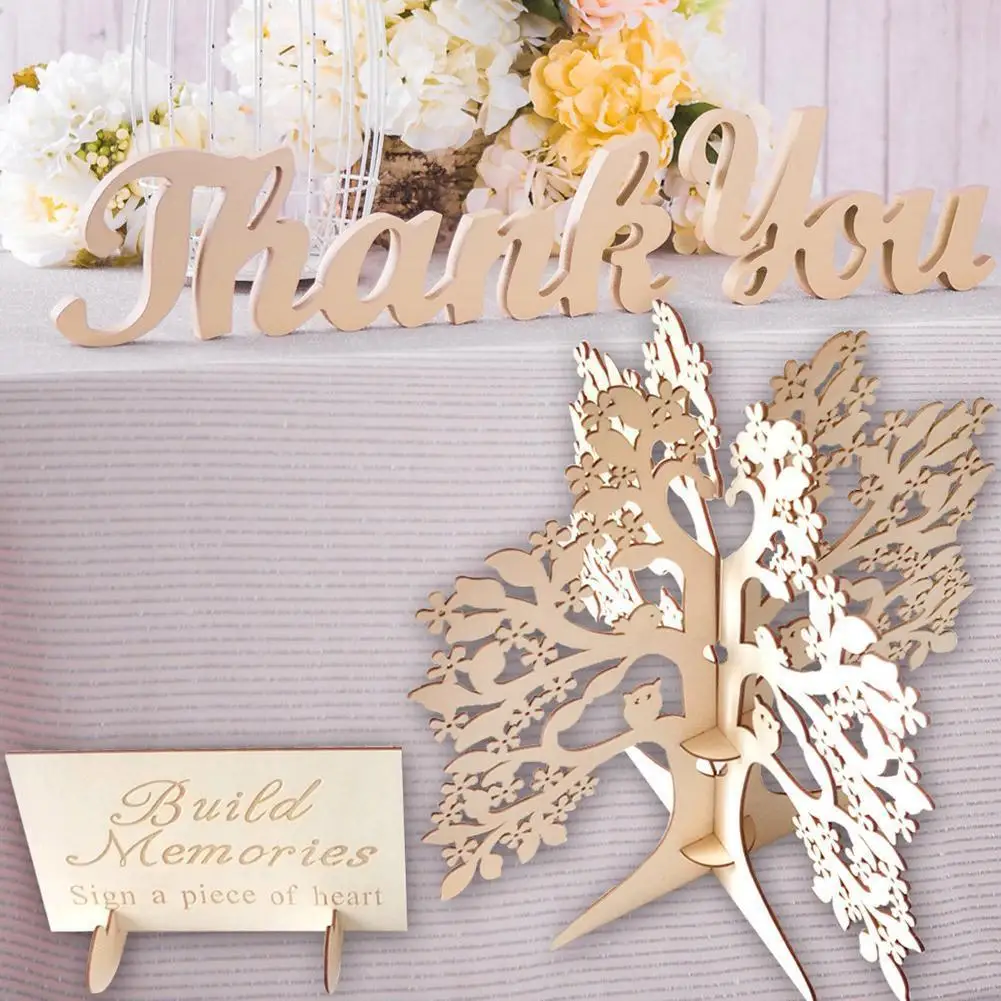 

Wedding Guest Book Tree Heart Pendant Pendant Decoration Personality Decoration Tree Party Wishing Welcome Wedding Card Wed Q6w5