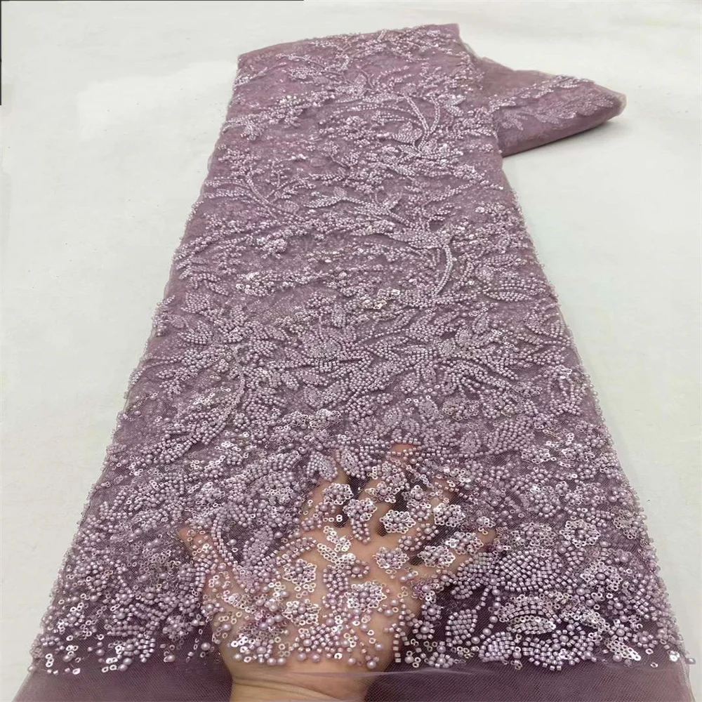 Роскошные французские вышитые кружева 2024 африканская нигерийская ткань с