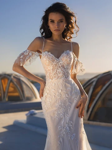 Женское элегантное платье 2 в 1, Пляжное простое свадебное платье на бретелях-спагетти, новинка 2023