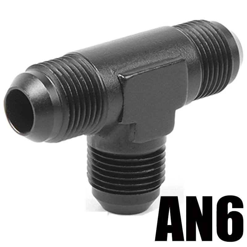 

Универсальный алюминиевый тройник для шланга AN4, AN6, AN8, AN10, AN12, фитинг «штырь-штырь», адаптер для боковой резьбы, черный