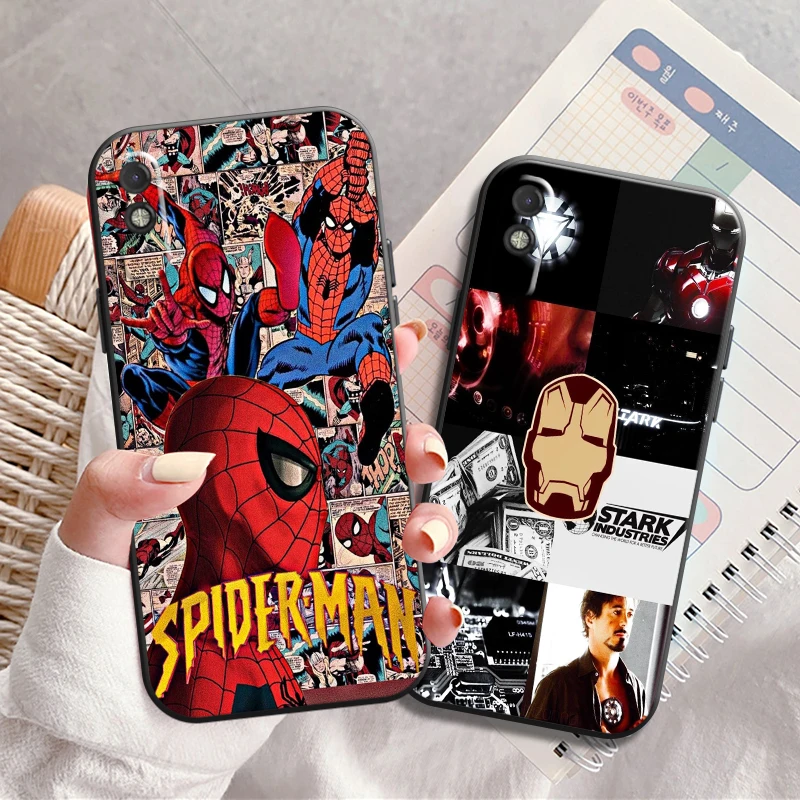 

Popular Marvel Phone Case For Xiaomi CC9 CC9e 10S 10 Pro 11 11 Lite 11 Pro 10 Black Liquid Silicon Carcasa Silicone Cover Back
