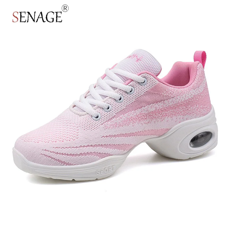 SENAGE Professional Dance Shoes Sports Soft Outsole Breath Woman Practice Shoes Modern Dance Jazz Dance Sneakers Zapatos