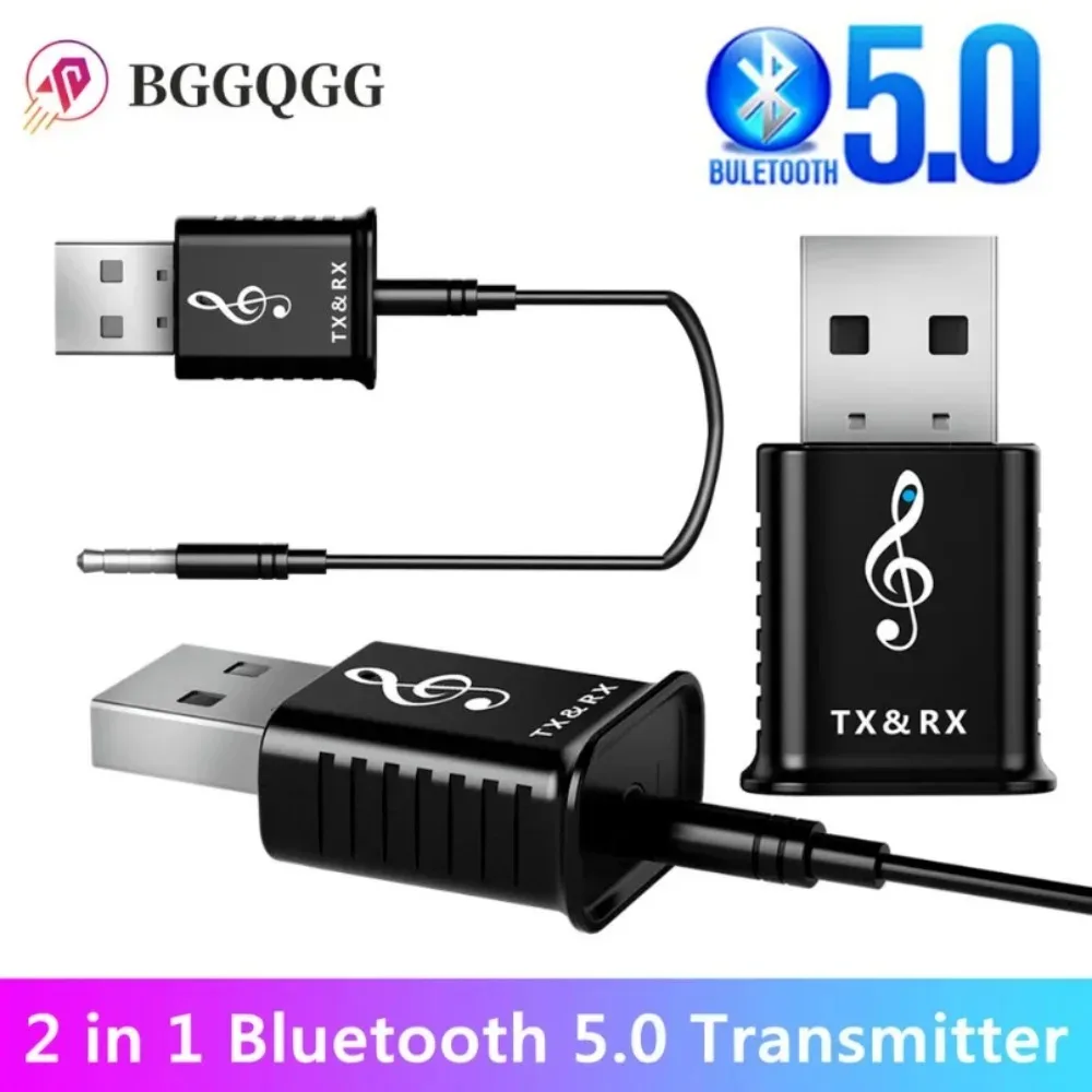 Мини 2 в 1 Bluetooth 5 0 передатчик приемник 3 мм AUX стерео беспроводной адаптер для