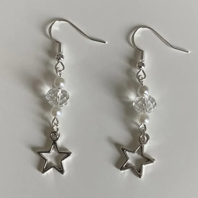 

Handmade Pearl Earrings Y2K Star Fairy Earrings