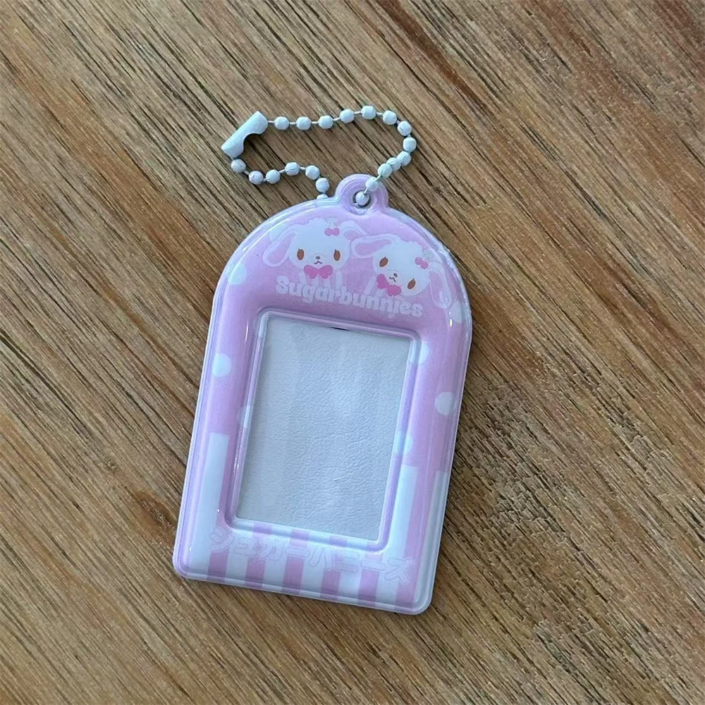 

Kawaii Sweet Rabbit PVC Card Holder - Korean KPOP Idol2-inch ID Photo & Card Protective Case Cute Girl Backpack Pendant Keychain