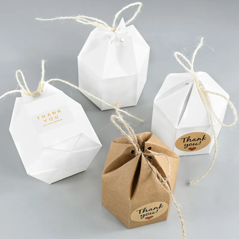 10 шт. коробка из крафт-бумаги для конфет | Подарочные коробки и пакеты