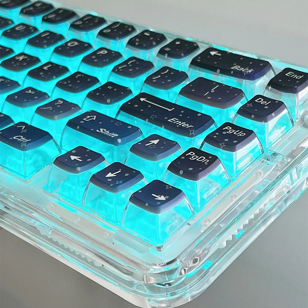 Клавиатура Starry Keycap Double Shot + сублимационная технология краски RGB подсветка похожий