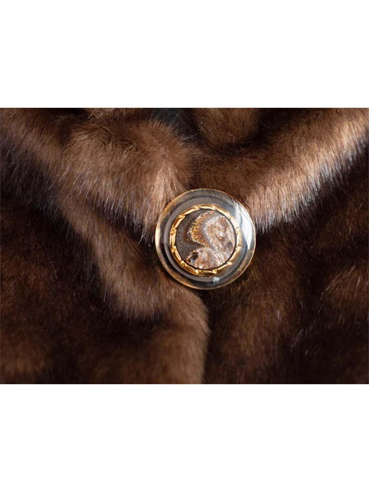 Faux Fur Coat Women High Imitation Mink Fur Jackets 2022 Autumn Winter New Fashion Casual Long Loose Thick Warmth Clothes Female