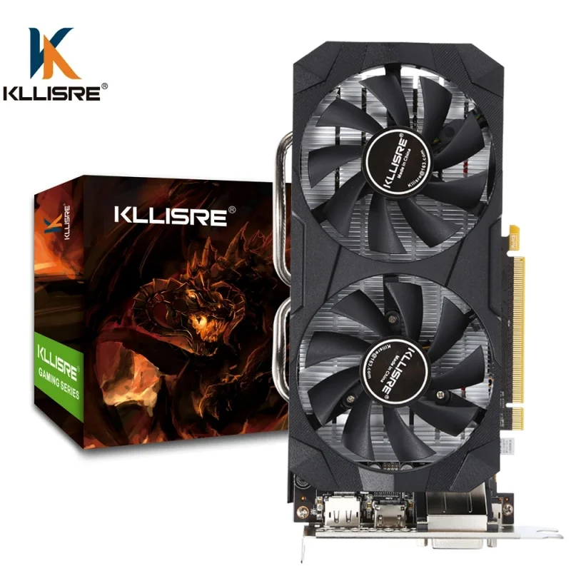 

Kllisre графические карты AMD RX 580 8 ГБ GDDR5 GPU видеокарта 256Bit 2048SP компьютер VGA RX580